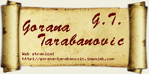 Gorana Tarabanović vizit kartica